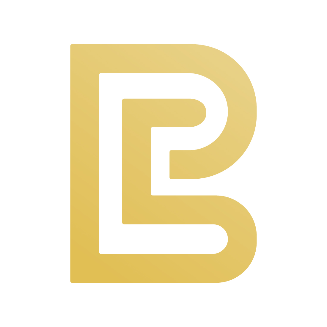 Luxury B letters logo design vector images B Golden color logo best company royalty BP logo monogram best brand icon design preview image.