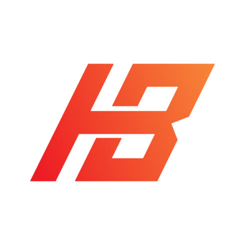 Professional HB letters logo design orange color icon design, BH logo best company identity cover image.