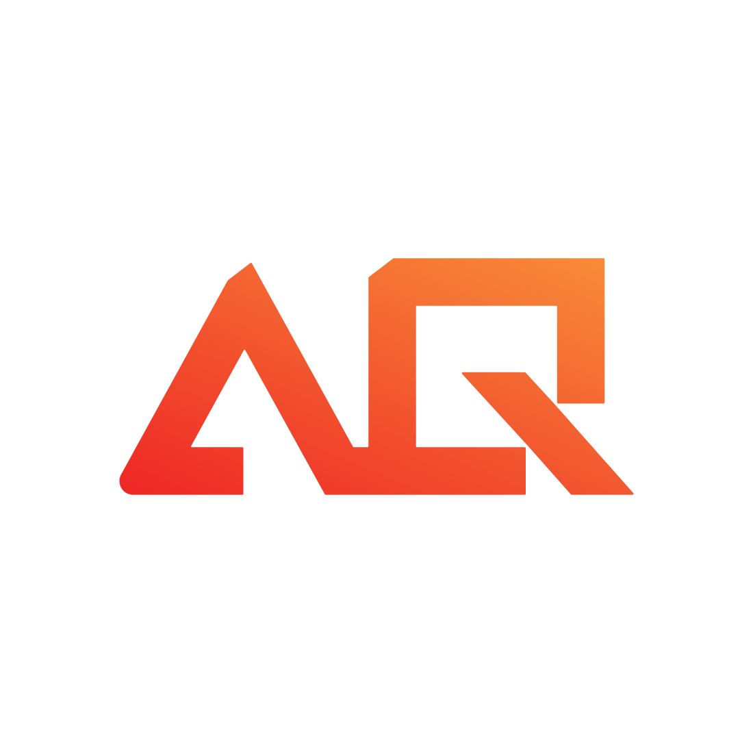 Initials AQ letters logo design vector icon AQ logo template orange color logo QA logo monogram best company identity preview image.