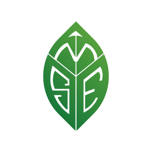 Green leaf logo design Natural Green leaf logo vector template images Green leaf MSE letters logo design ESM best logo cover image.
