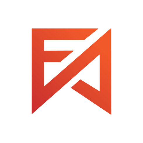 Initials FA letters logo design vector template arts FA logo orange color best icon AF letters logo best monogram illustration cover image.