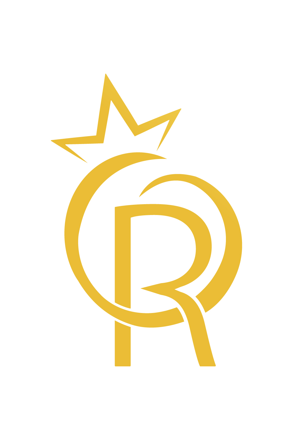 Luxury R crown logo design R letters logo design vector arts R logo golden color icon pinterest preview image.