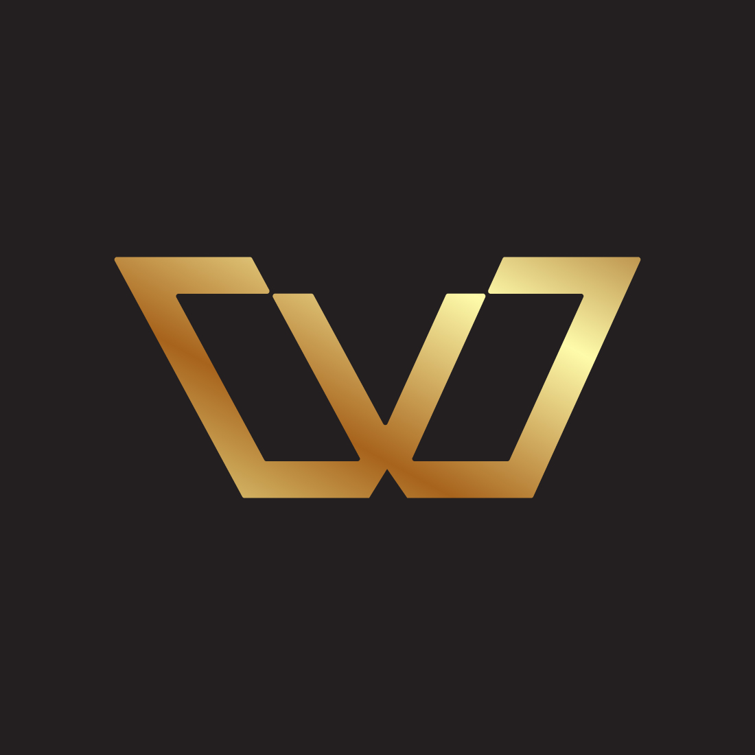 Luxury W letters logo design W golden color gaming logo W logo monogram, template, vector images preview image.