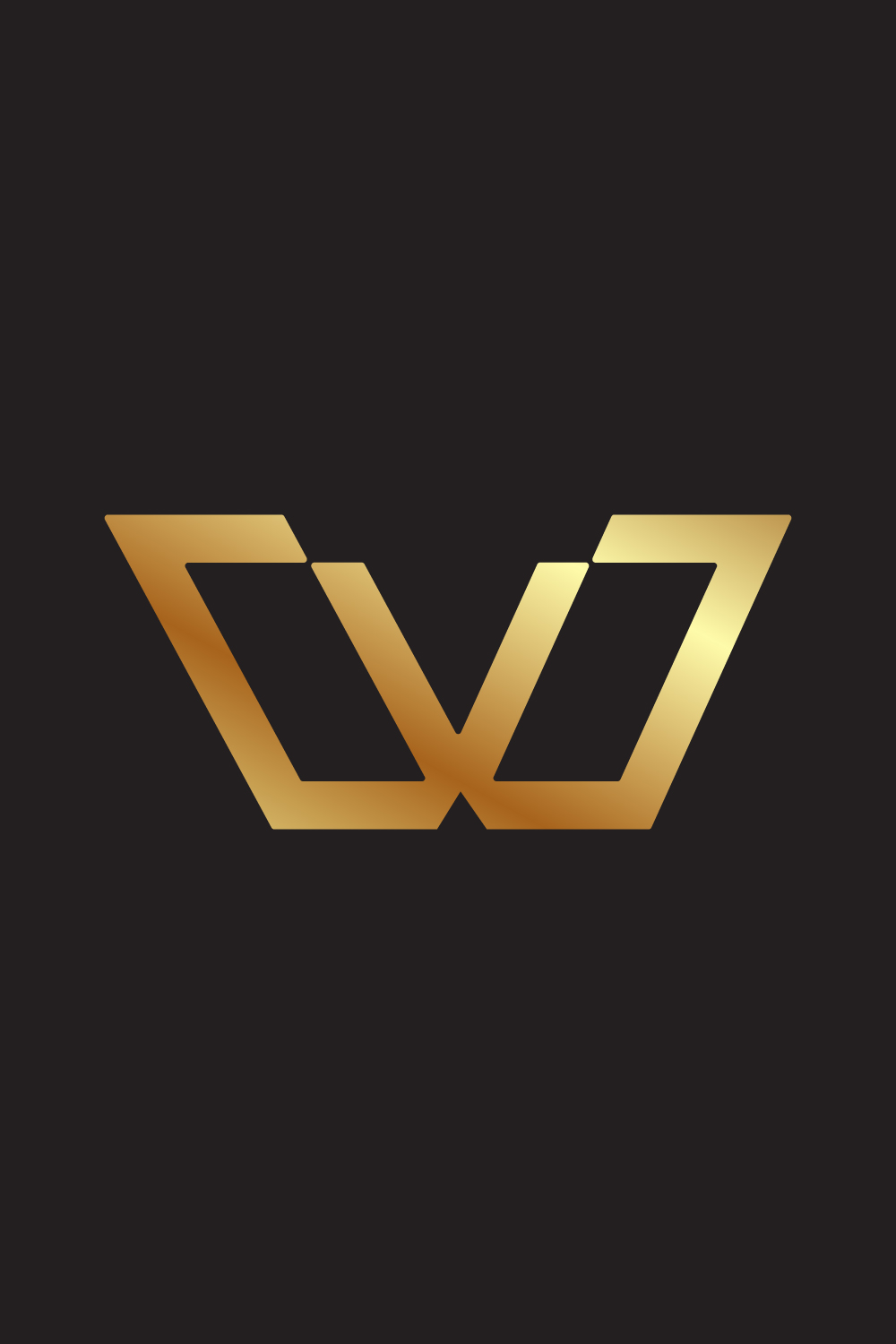 Luxury W letters logo design W golden color gaming logo W logo monogram, template, vector images pinterest preview image.