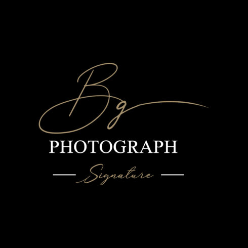 Initials BG photograph Signature logo design BG Signature letters logo best vector template arts cover image.
