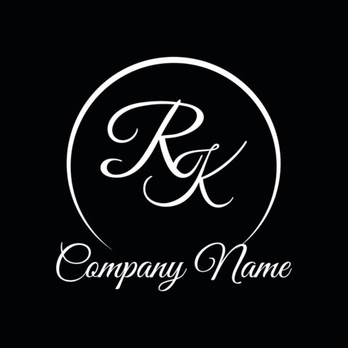 Initials RK letters logo design vector template images RK logo best circle signature fond logo cover image.