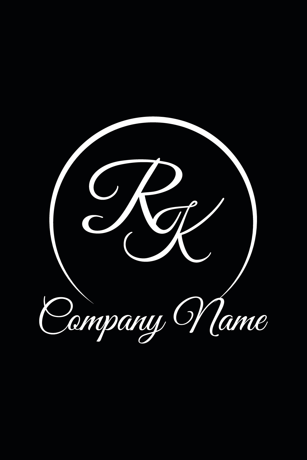 Initials RK letters logo design vector template images RK logo best circle signature fond logo pinterest preview image.