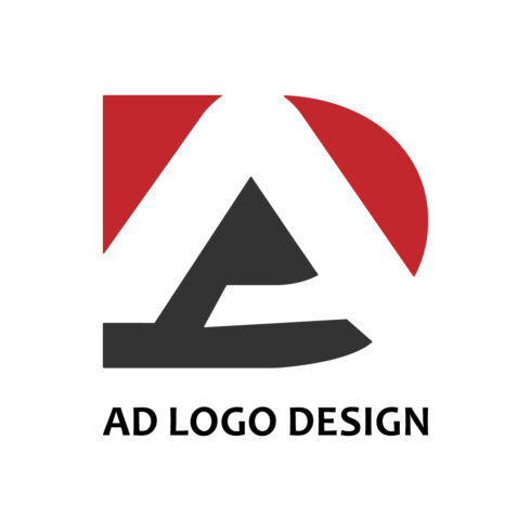 Professional AD letter logo design vector images AD Unique logo red, black, and white color DA best company identity cover image.