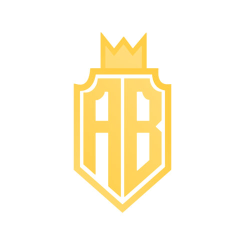 Initials AB Crown logo design vector images AB letter logo template arts BA golden color Crown logo best icon cover image.
