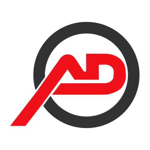 Initials AD logo design AD letters logo design vector template image design AD circle logo DA logo monogram best company identity cover image.