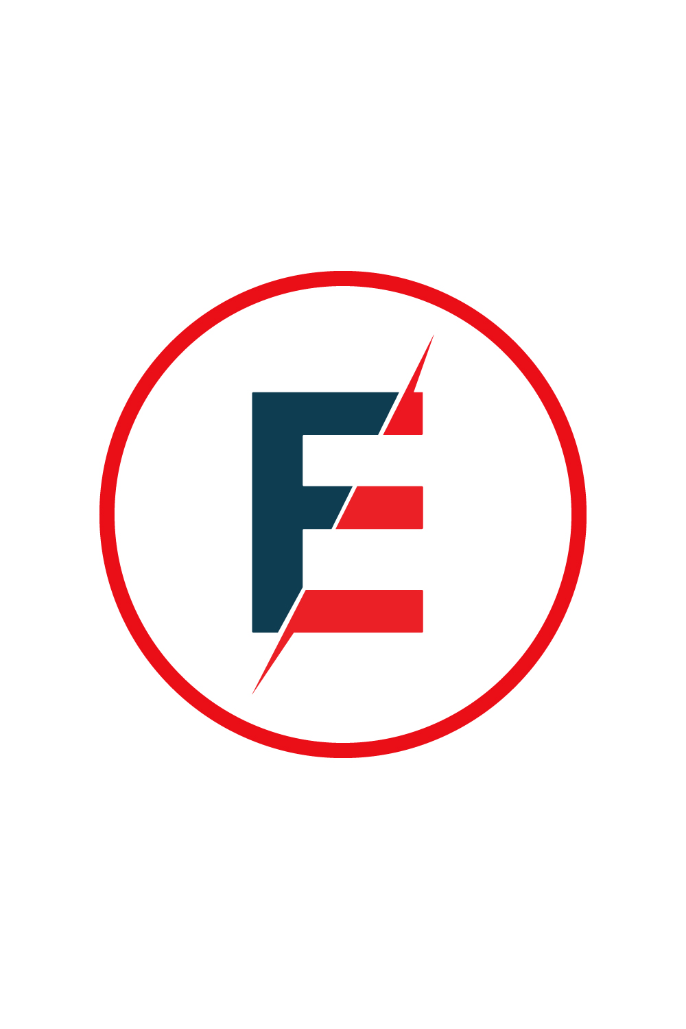 Initials E letters logo design vector icon E circle logo design pinterest preview image.