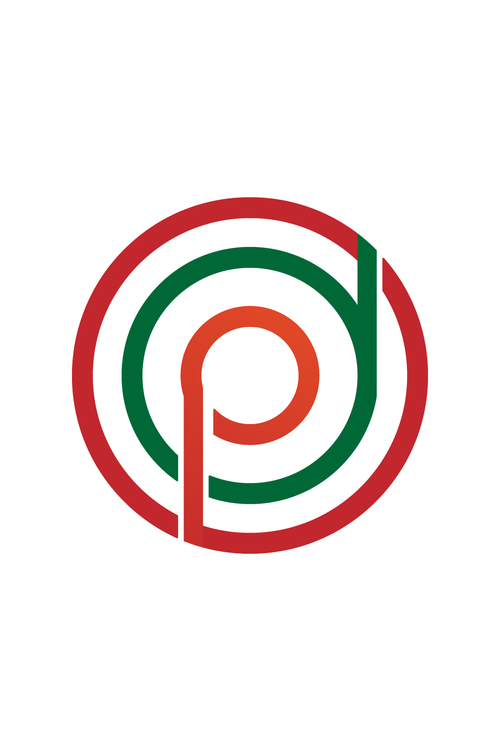 Professional PD letters logo design vector circle logo design DP logo orange and green color red circle logo pinterest preview image.