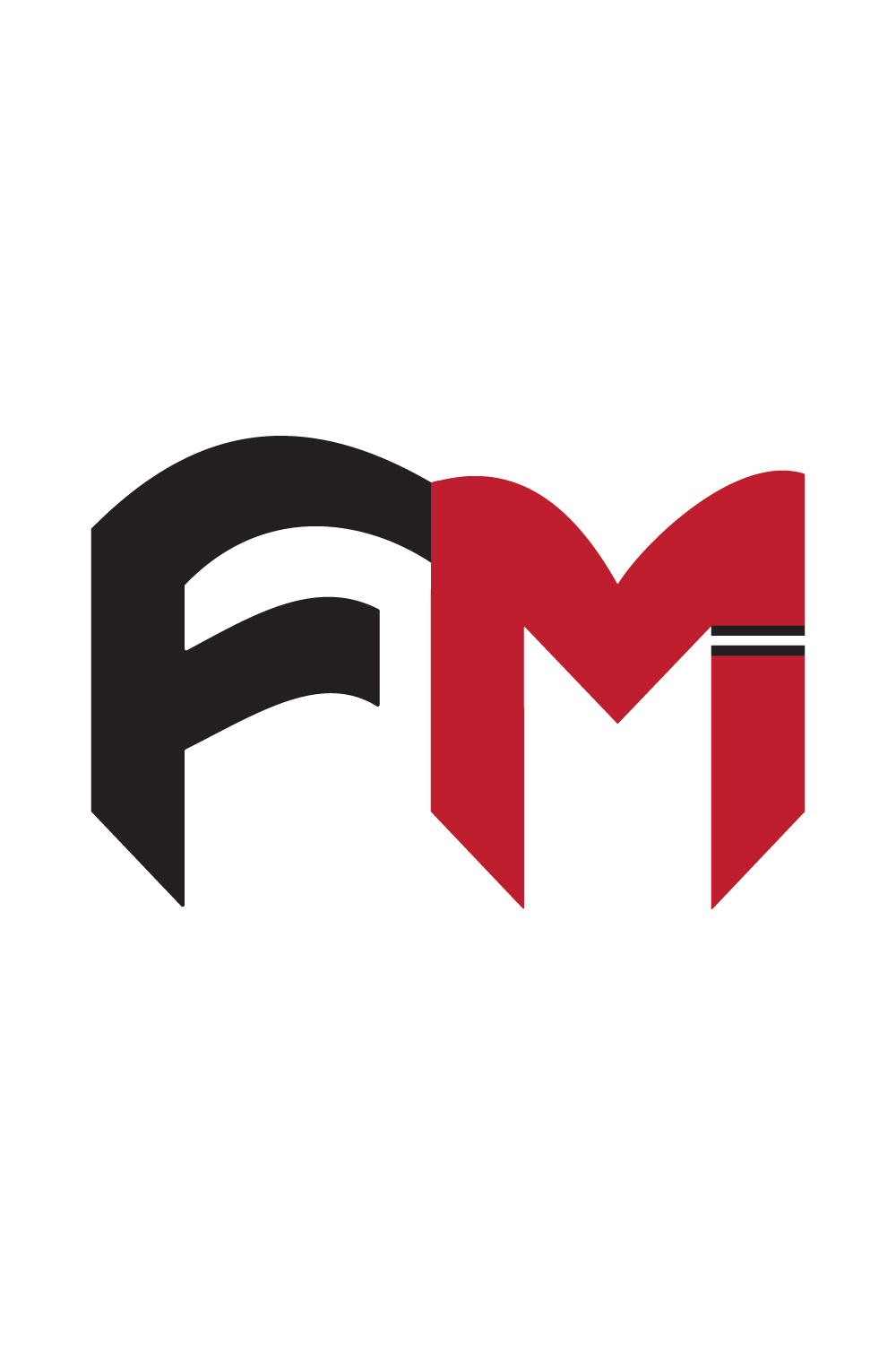FM letters logo vector icon design FM logo template icon best company identity MF logo monogram design pinterest preview image.
