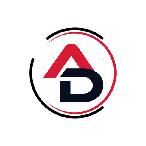 Initials AD letters logo design vector icon AD logo monogram design, DA circle logo cover image.