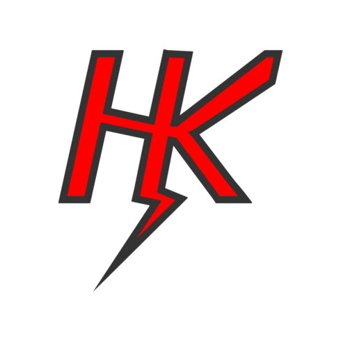 Professional HK letters logo design vector icon HK electric logo design template identity HK icon design cover image.