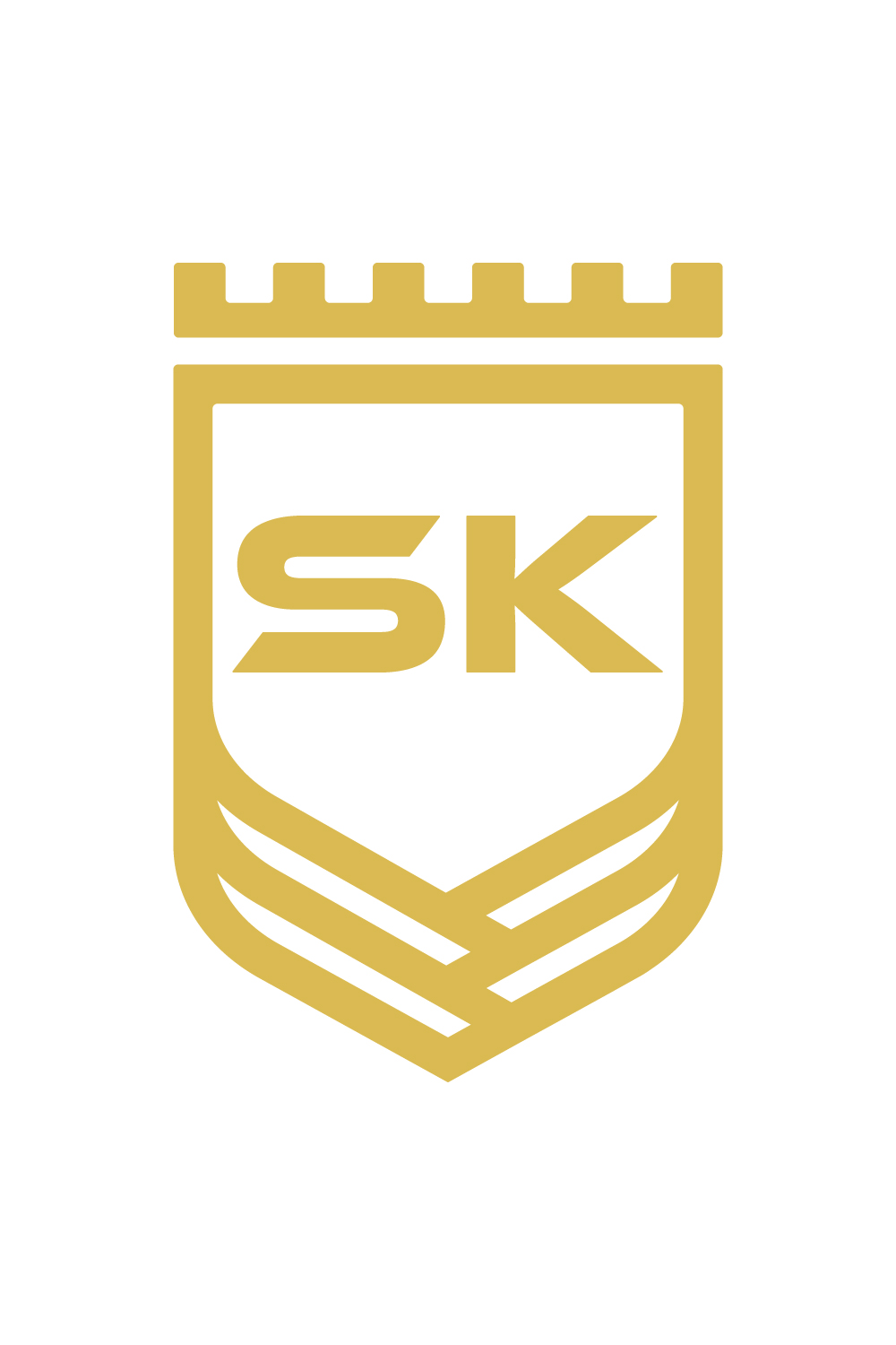 Luxury SK letters logo design vector icon KS logo Golden color best identity SK Crown logo design pinterest preview image.