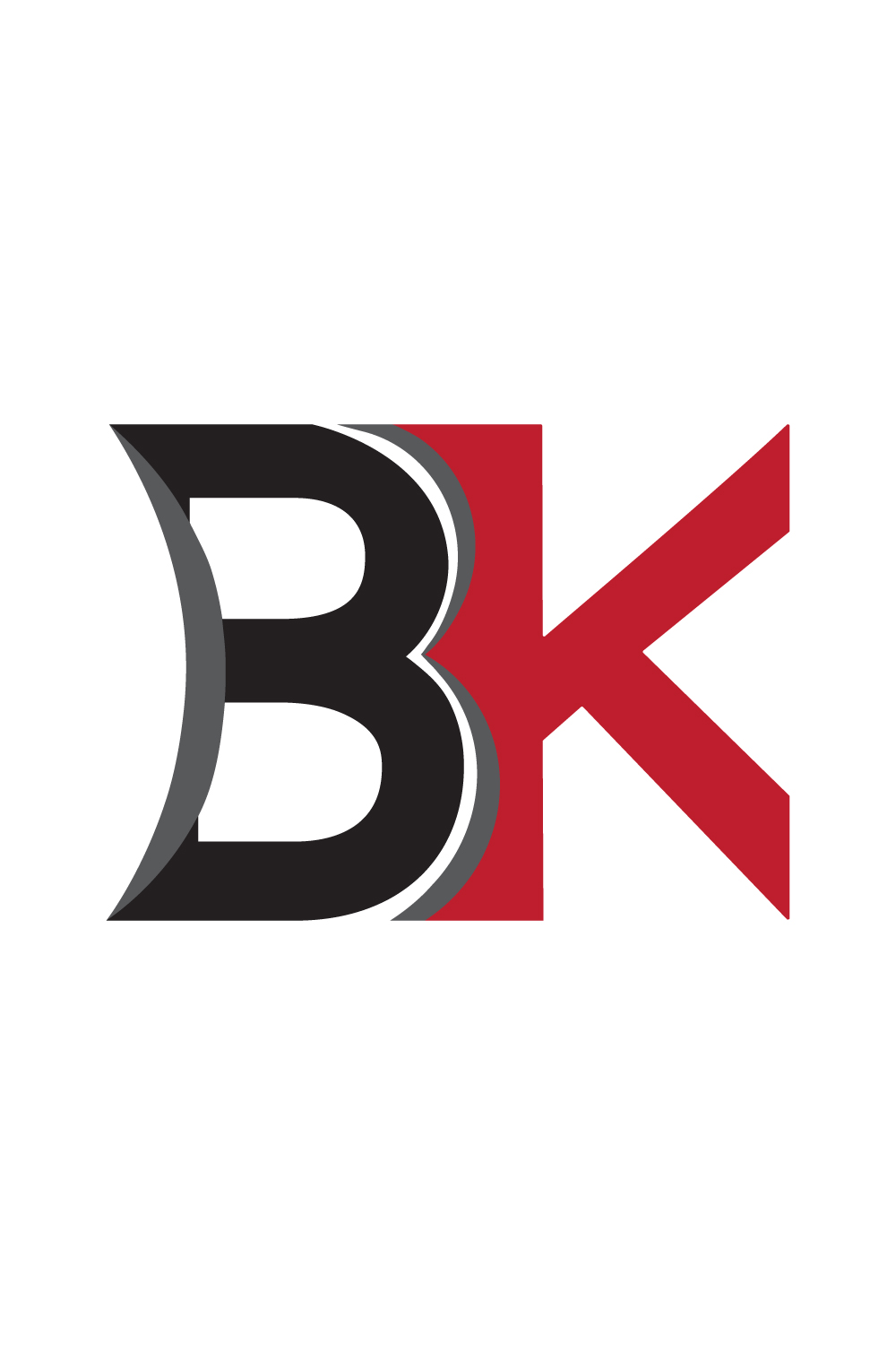 Abstract BK letters logo design vector icon KB logo best brand design BK logo template best company identity pinterest preview image.