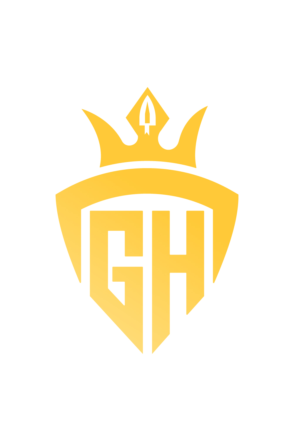 Luxury GH letters logo design vector arts Luxury GH Crown logo design vector template icon HG golden color monogram design pinterest preview image.