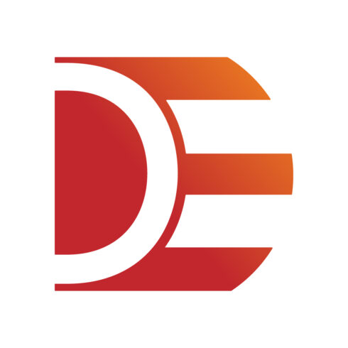Professional DE letters logo design vector images ED logo orange and white color best company identity DE icon design cover image.