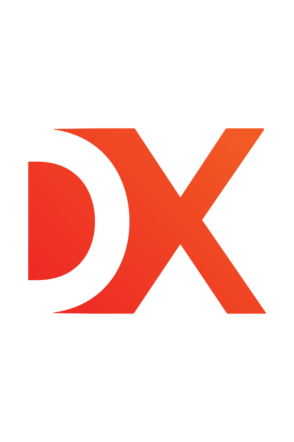 Initials DX letters logo design vector arts DX logo template orange and white color XD logo monogram best identity pinterest preview image.