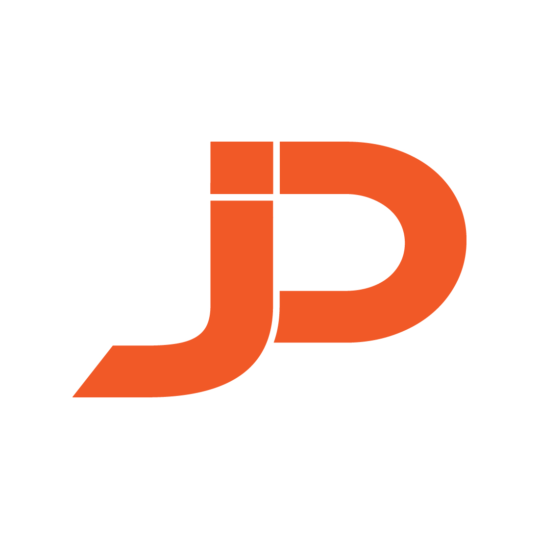 Initials JP letters logo design vector images P logo monogram template arts JP orange color best company icon preview image.