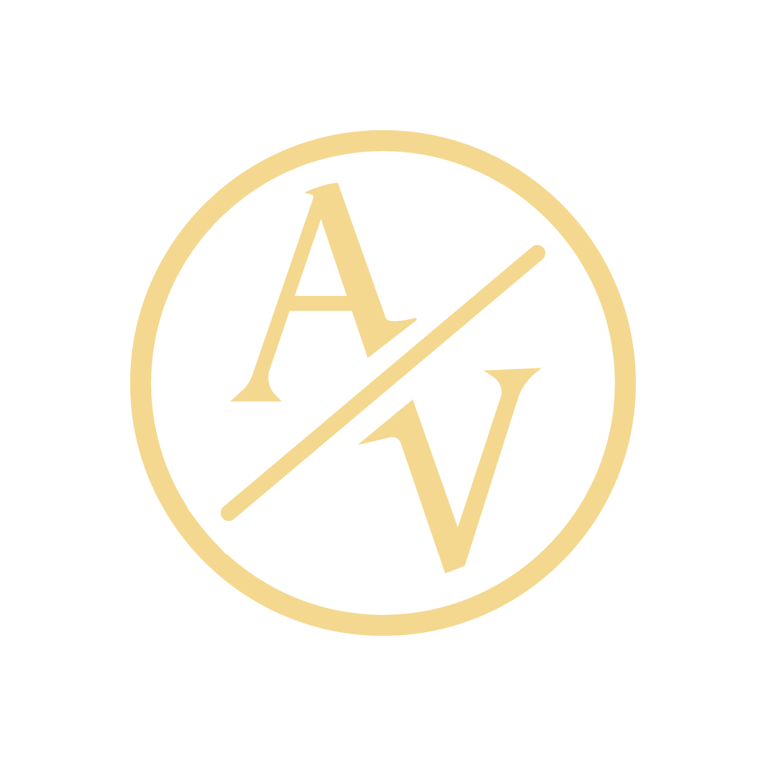 Luxury AV letters logo design vector images AV logo golden color best icon VA circle logo template design cover image.
