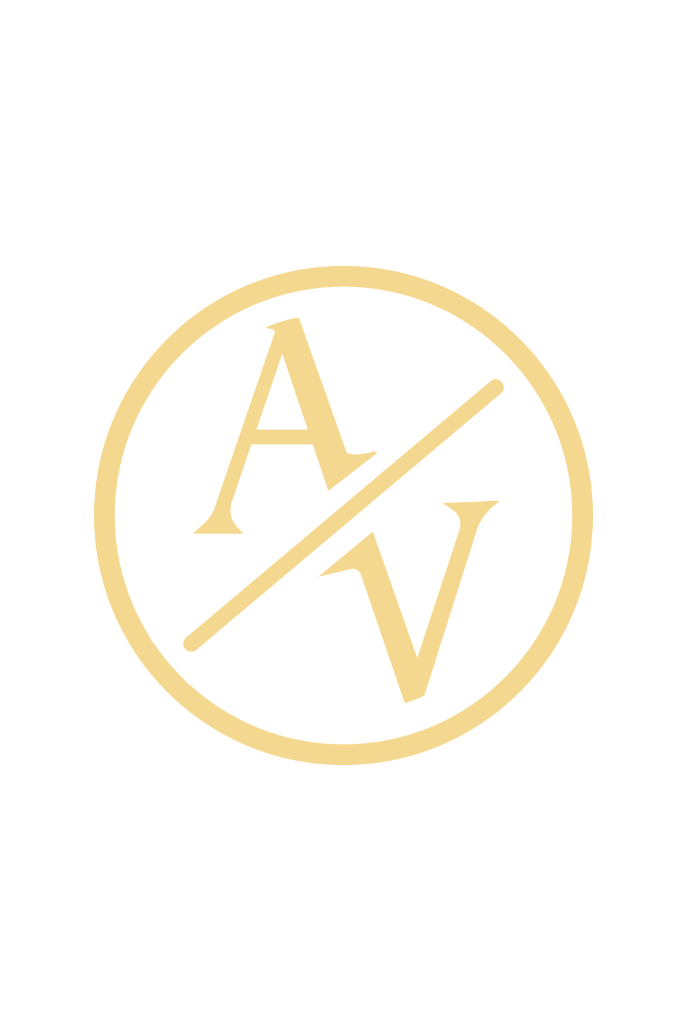 Luxury AV letters logo design vector images AV logo golden color best icon VA circle logo template design pinterest preview image.