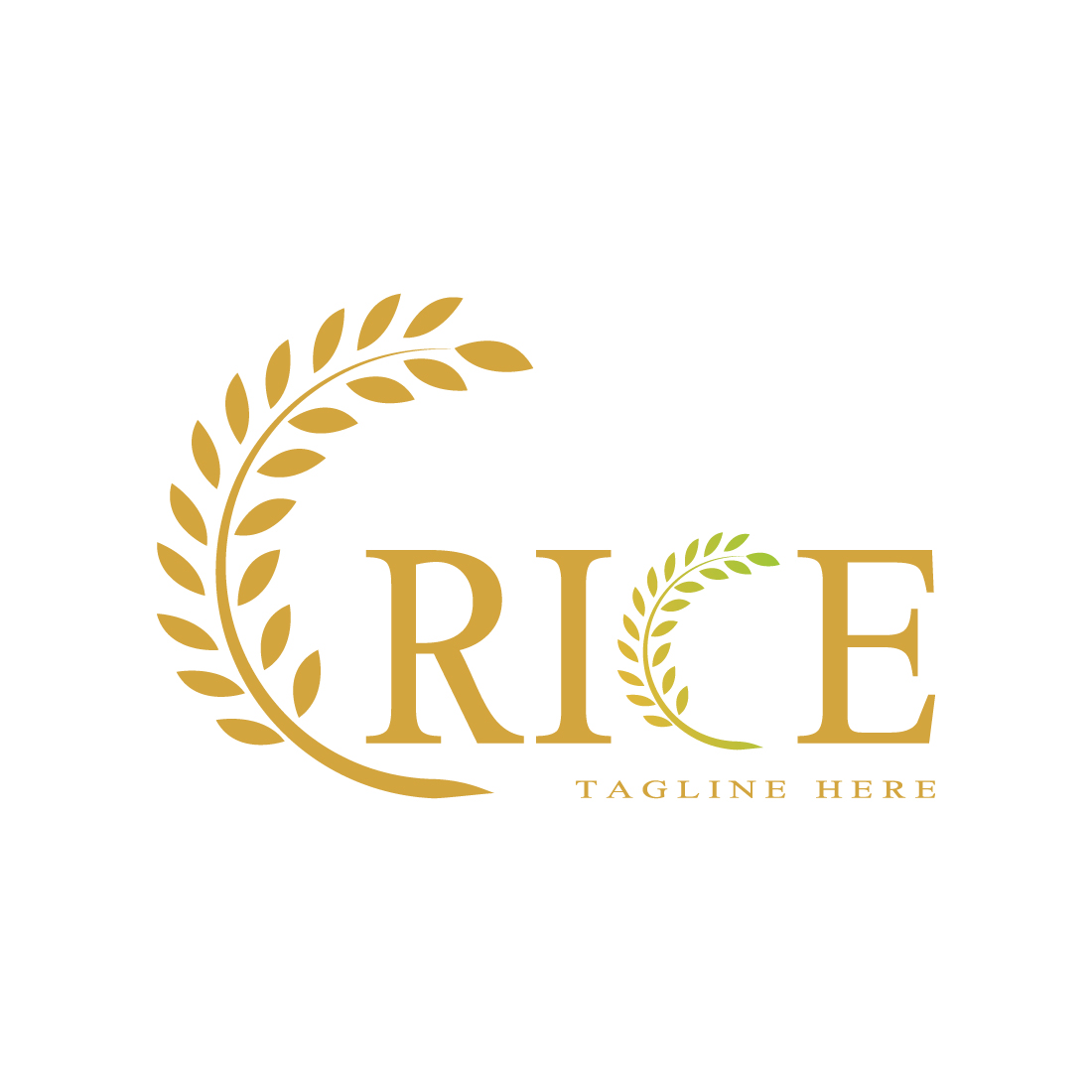 Professional Rice logo design Rice logo best golden color vector icon best identity preview image.