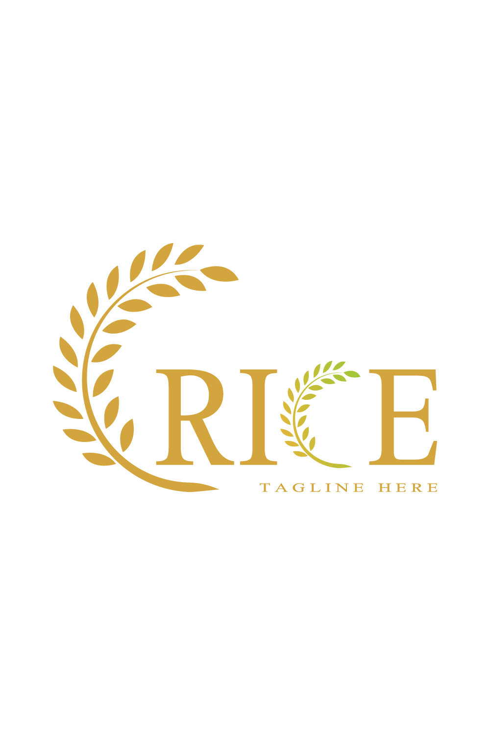 Professional Rice logo design Rice logo best golden color vector icon best identity pinterest preview image.