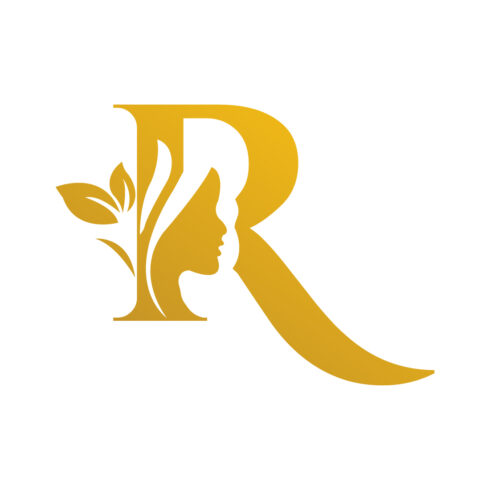 Luxury Fashion R logo design Luxury R letter logo template icon design R Women fashion logo design golden color cover image.