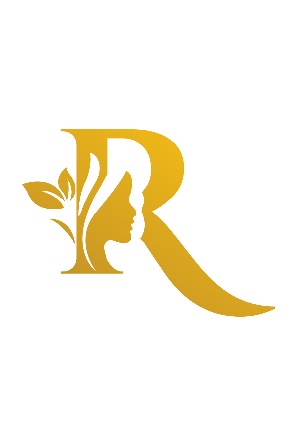 Luxury Fashion R logo design Luxury R letter logo template icon design R Women fashion logo design golden color pinterest preview image.