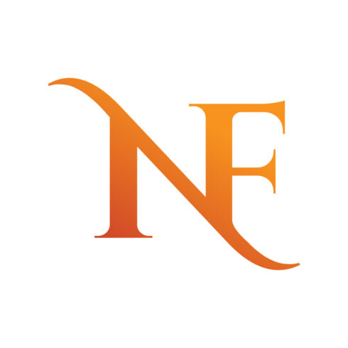 Initials NF letters logo design vector icon NF logo orange color best company identity FN logo monogram icon design cover image.