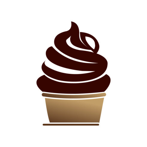 Vanilla ice cream logo design vector images Cack logo best icon design Ice cream logo template royalty cover image.