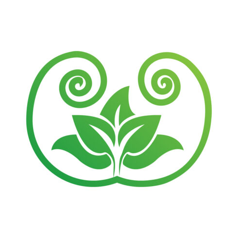 Green leaf logo design Green Vegetable logo design vector icon design cover image.