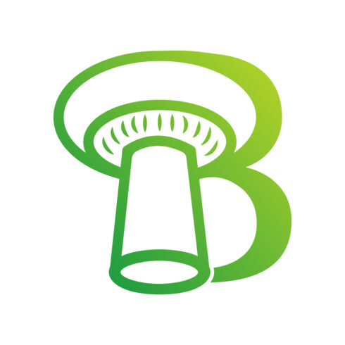 Professional B letters logo design vector images Green Vegetable mushroom logo design B logo best template icon design B Mushroom logo design cover image.