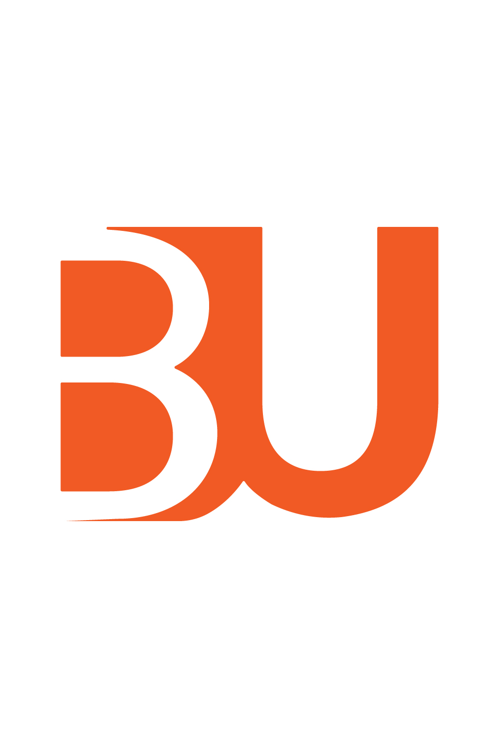 Initials BU letters logo design vector images BU logo template royalty UB logo white and orange color company identity pinterest preview image.