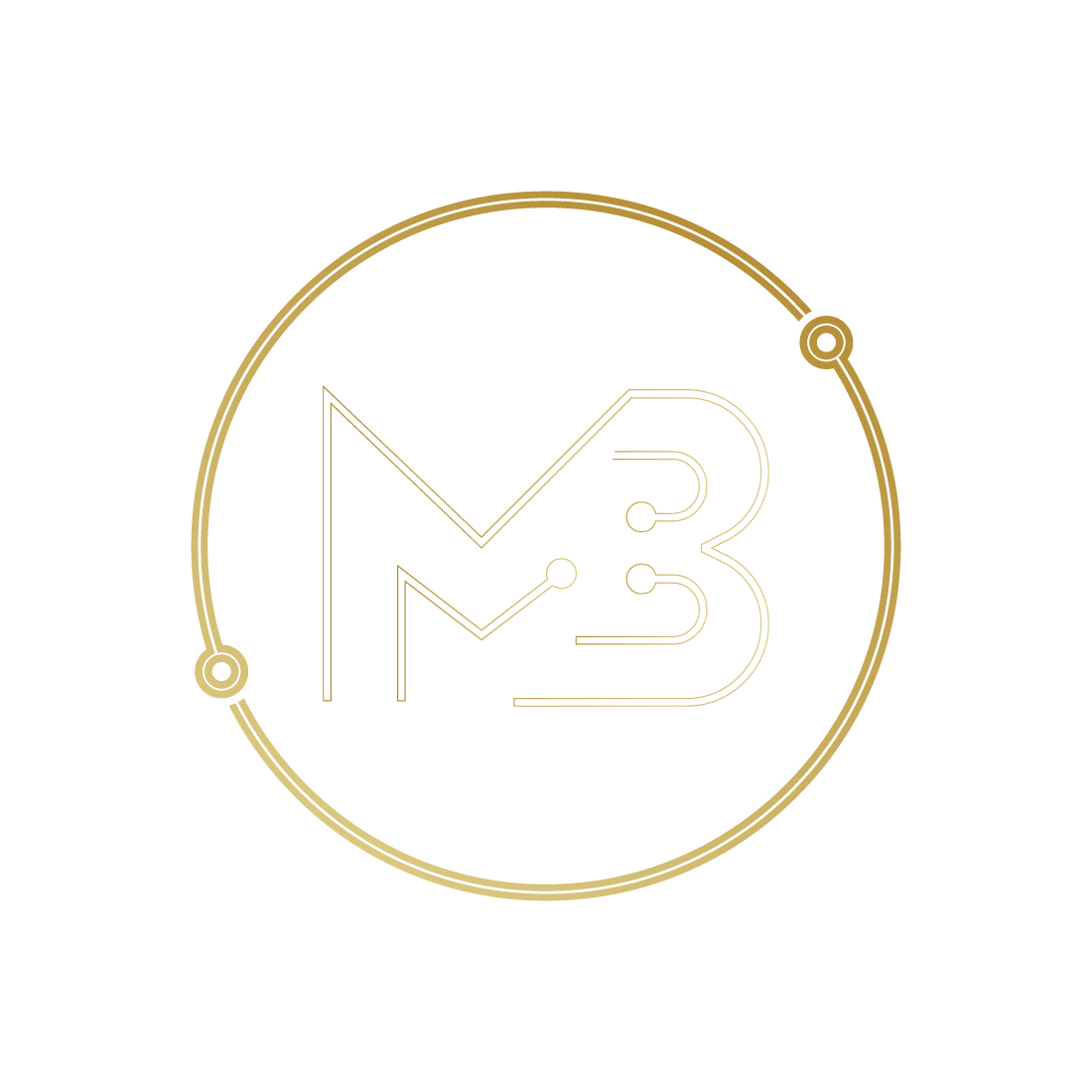 Technology MB logo design Luxury MB letters logo circle golden color best icon MB logo design best company arts cover image.