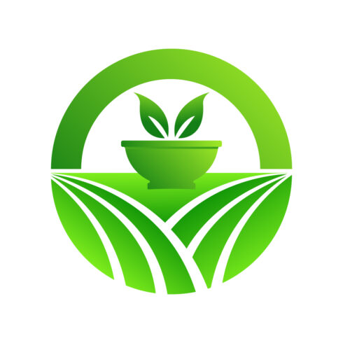 Green Herbal logo design vector images Green tree logo best icon Vegan food, healthy soup Vector logo best monogram identity Green Vegetable logo design template icon cover image.