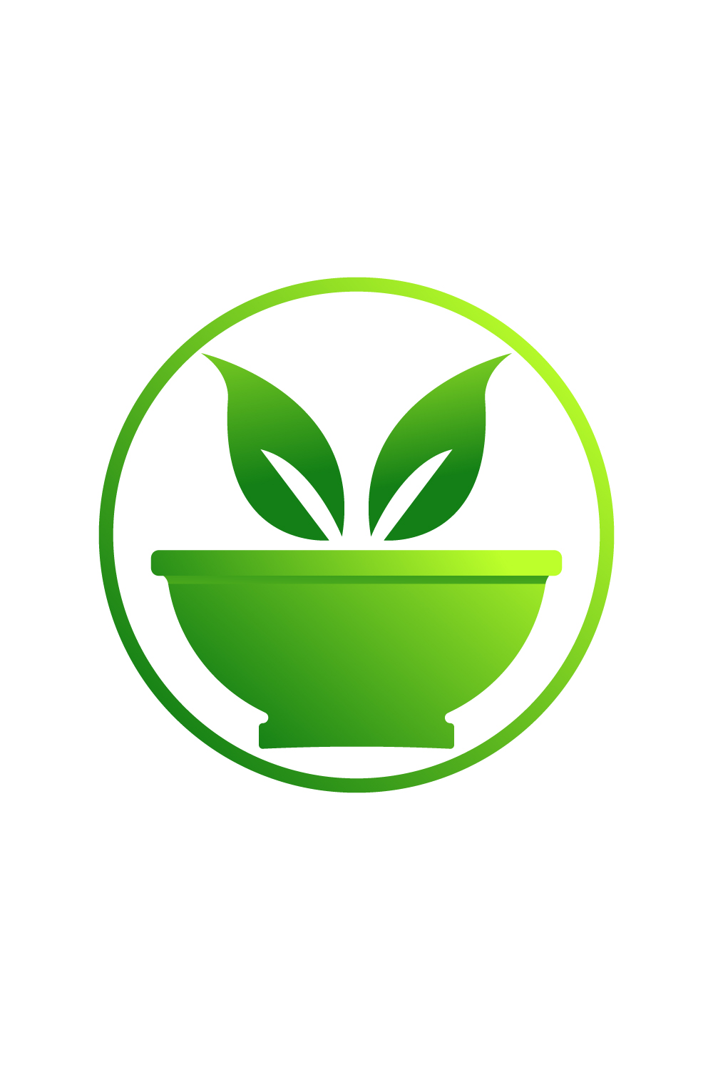 Green Herbal logo design vector images Green tree logo best icon Green Vegetable logo design template icon Vegan food, healthy soup Vector logo best monogram identity pinterest preview image.