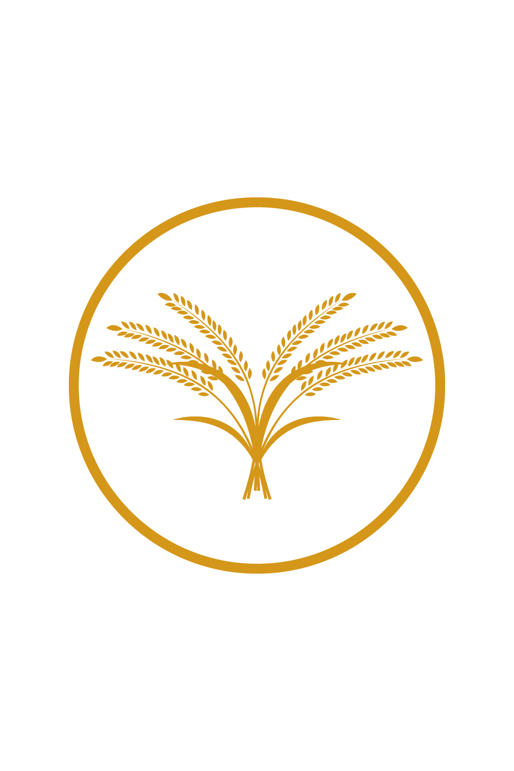Agriculture Wheat rice food logo design Paddy logo design vector icon Rice farming logo template illustration pinterest preview image.