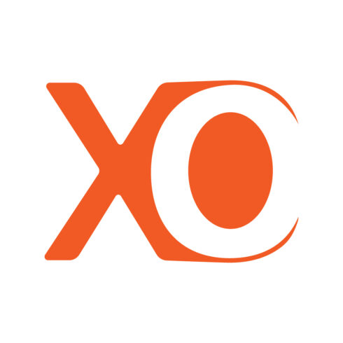 Initials XO letters logo vector image design XO logo orange color OX logo monogram best company icon cover image.