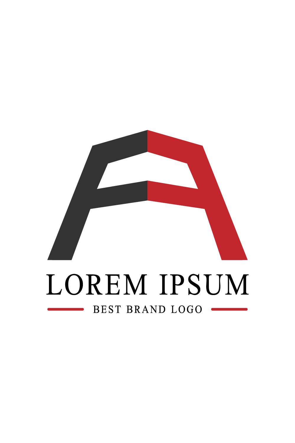 A letters logo design vector icon FF logo monogram icon design A logo design red and black pinterest preview image.
