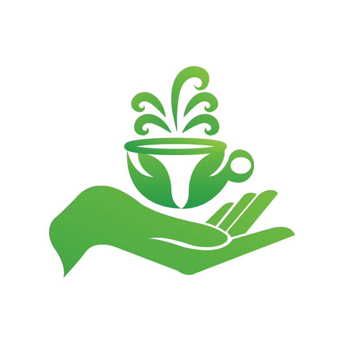 Green tea logo design vector images Coffee cafe for your company identity preview image.