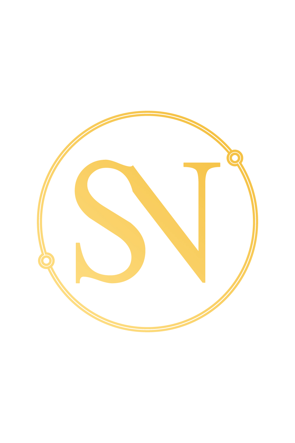 Luxury SN letters logo design SN technology logo design NS logo vector images SN logo golden color best design pinterest preview image.