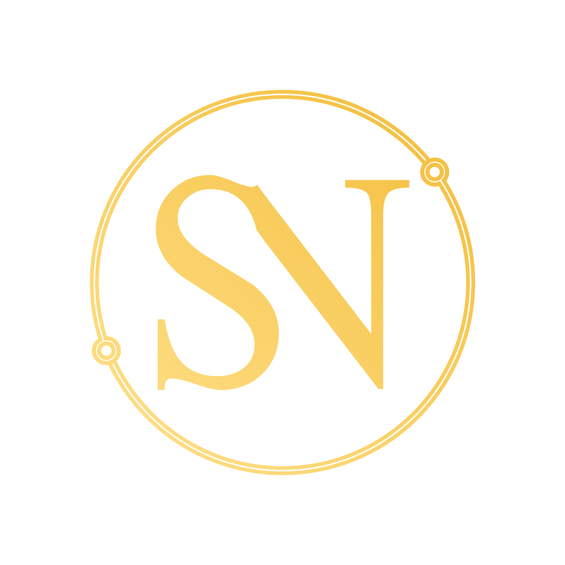 Luxury SN letters logo design SN technology logo design NS logo vector images SN logo golden color best design preview image.