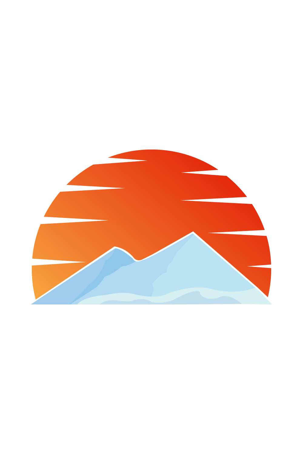 Himalaya logo design vector images Mountain logo design With sun and clouds above it landscapes logo design pinterest preview image.