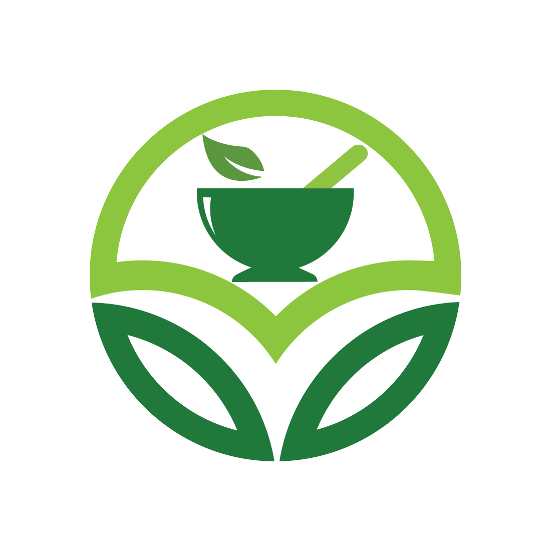 Green Herbal logo design vector images Green Vegetable logo Vegan food, healthy soup vector logo best identity preview image.