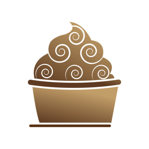 Vanilla ice cream logo design vector images Cack logo best icon design Ice cream logo template royalty cover image.