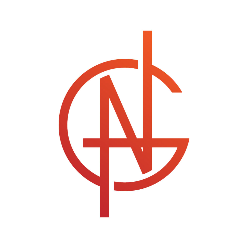 Initials NG letters logo orang color vector images. GN logo template ...