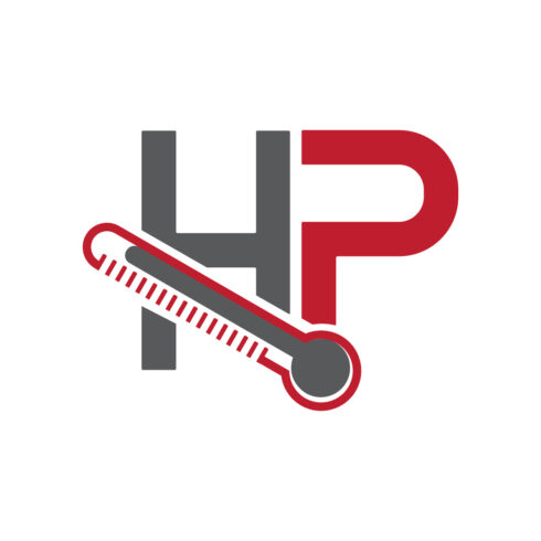 Professional Meter logo design HP letter logo meter icon design HP thermometer logo vector icon HP logo design cover image.